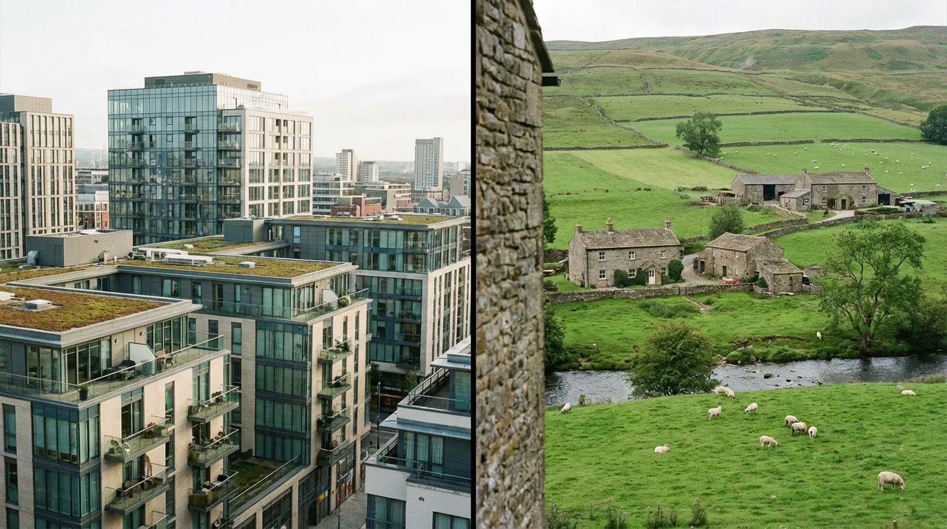 Wohnlage Stadt vs Land im Vergleich