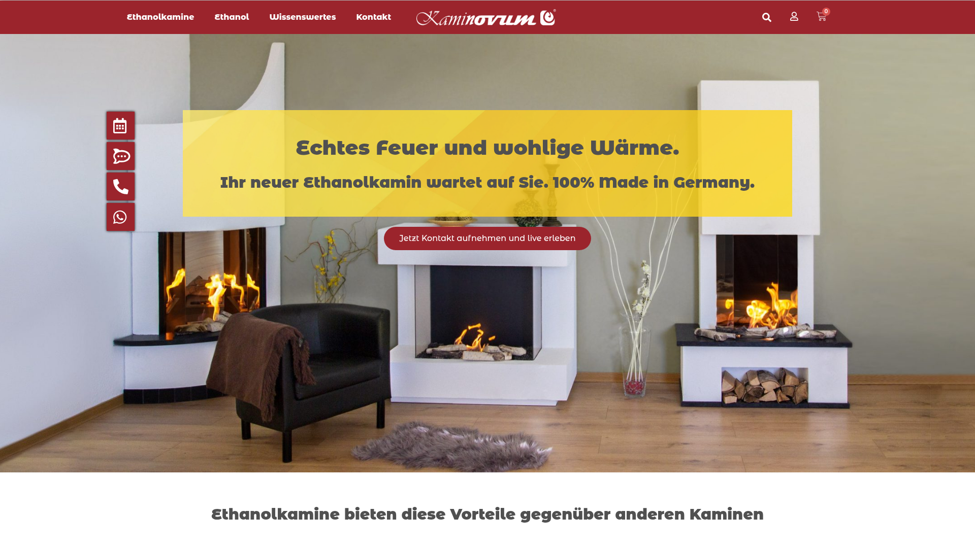 3. Kaminovum, Für individuelle Ethanol-Kamine mit Made-in-Germany-Fokus Homepage