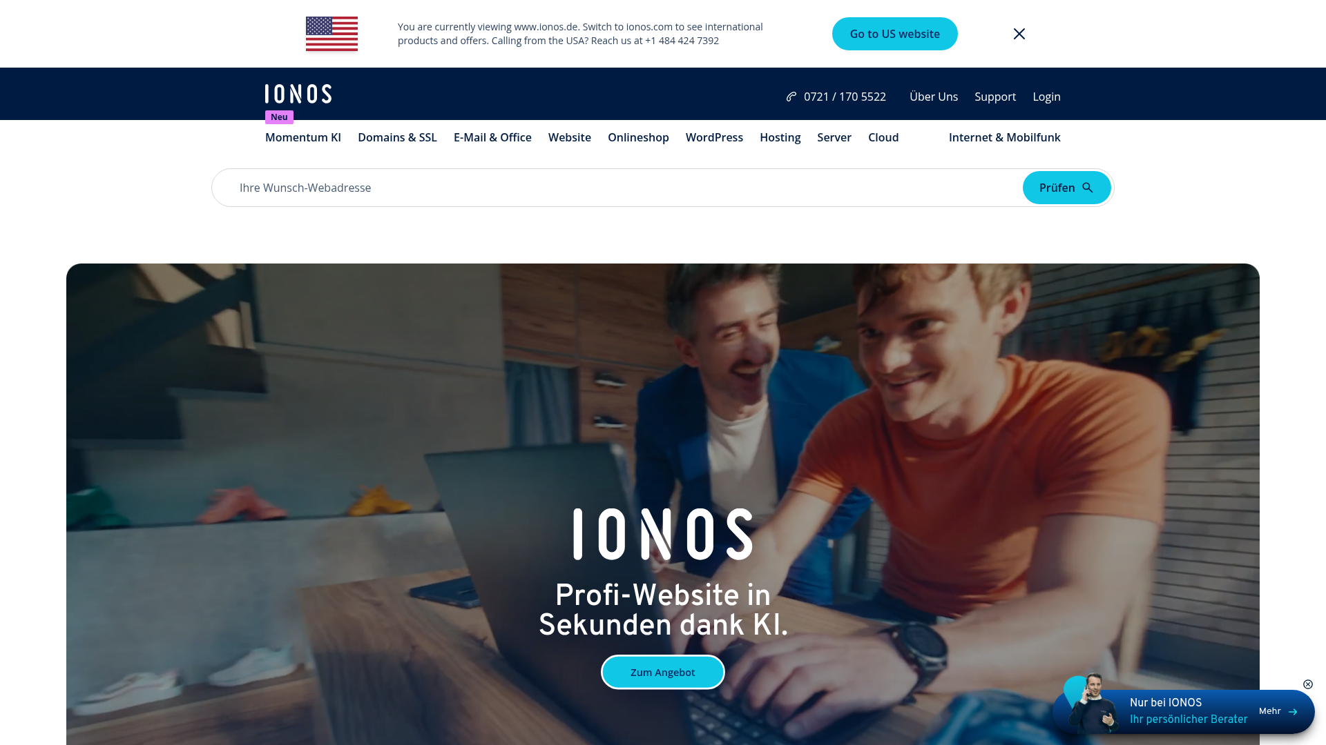 4. IONOS Homepage