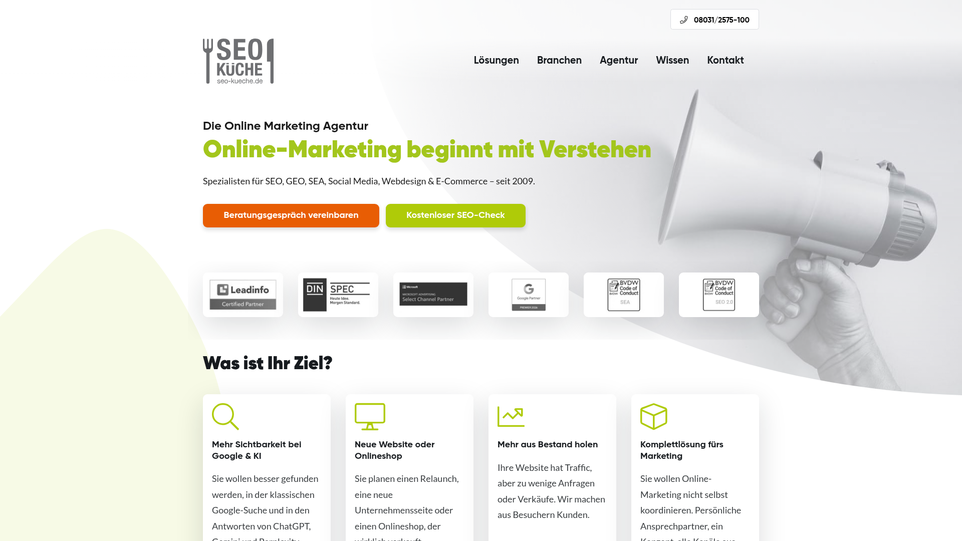 3. SEO-Küche Internet Marketing GmbH & Co. KG Homepage