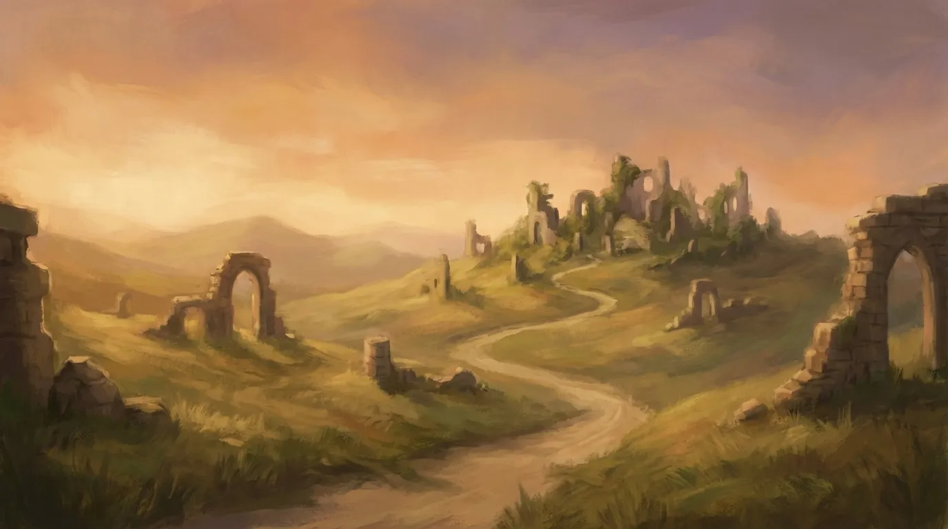 Zelda-inspired open world landscape