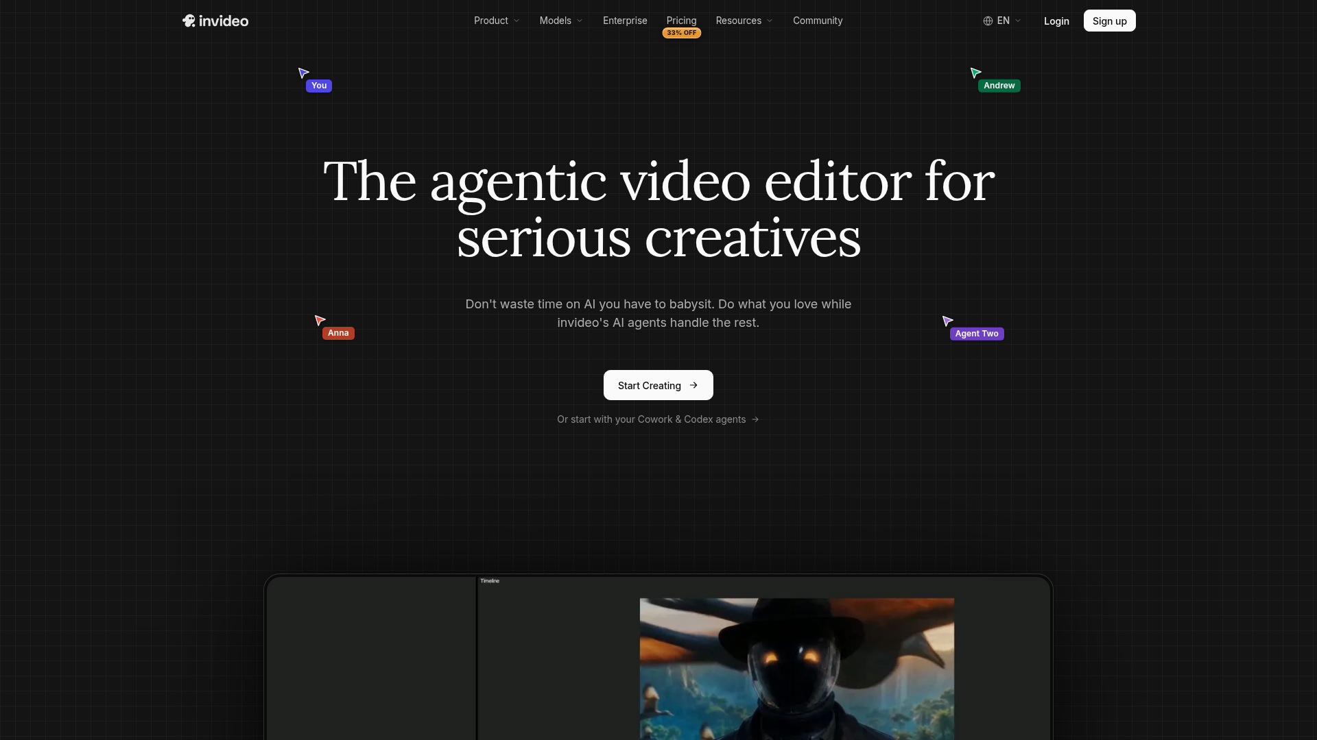 4. InVideo Homepage