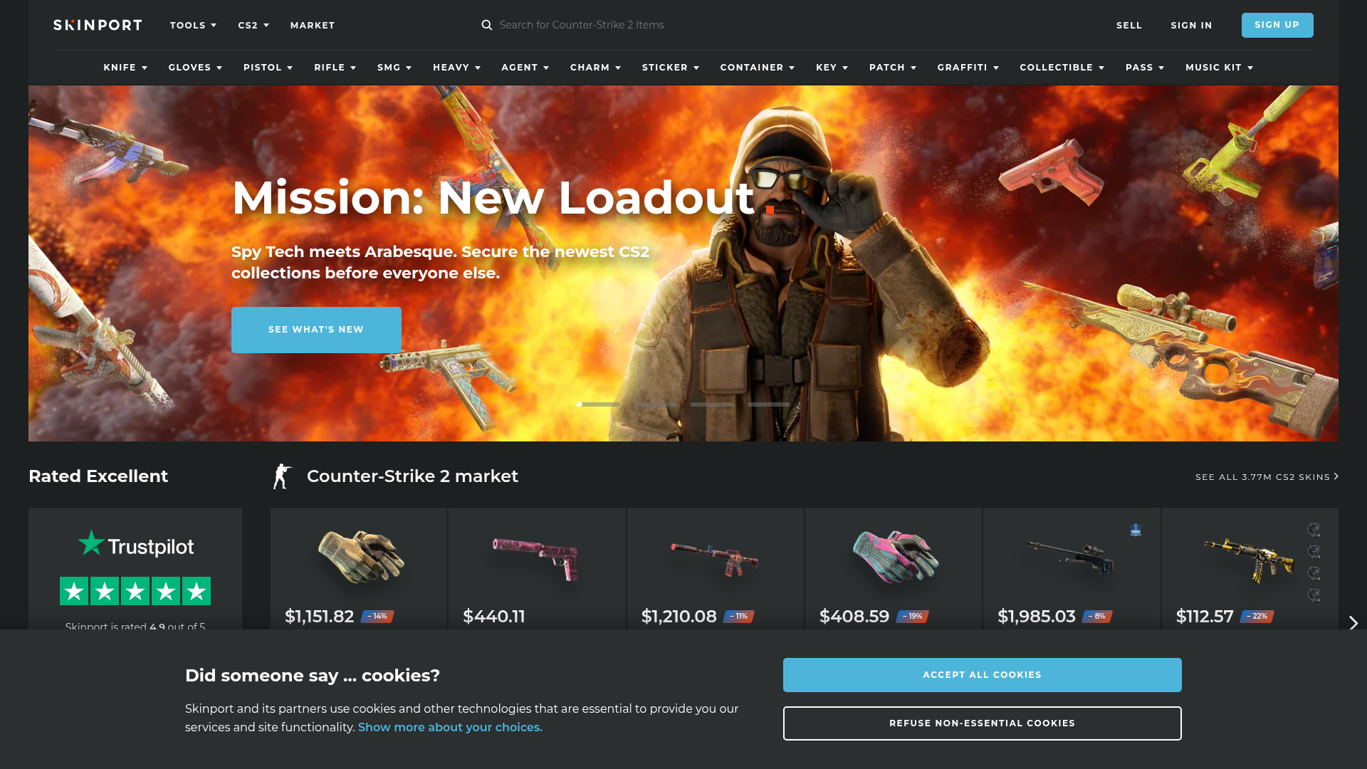 3. Skinport Homepage