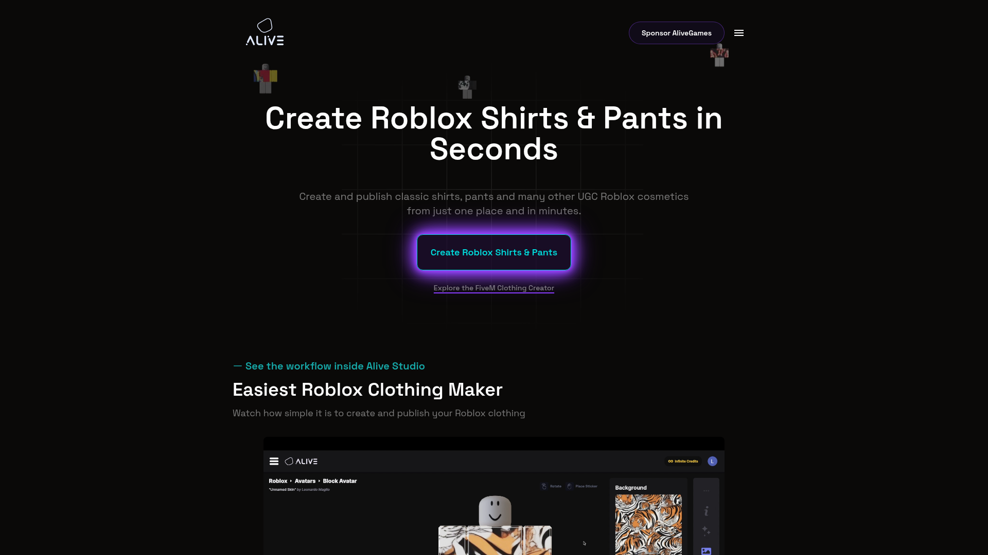 1. Alivegames Homepage