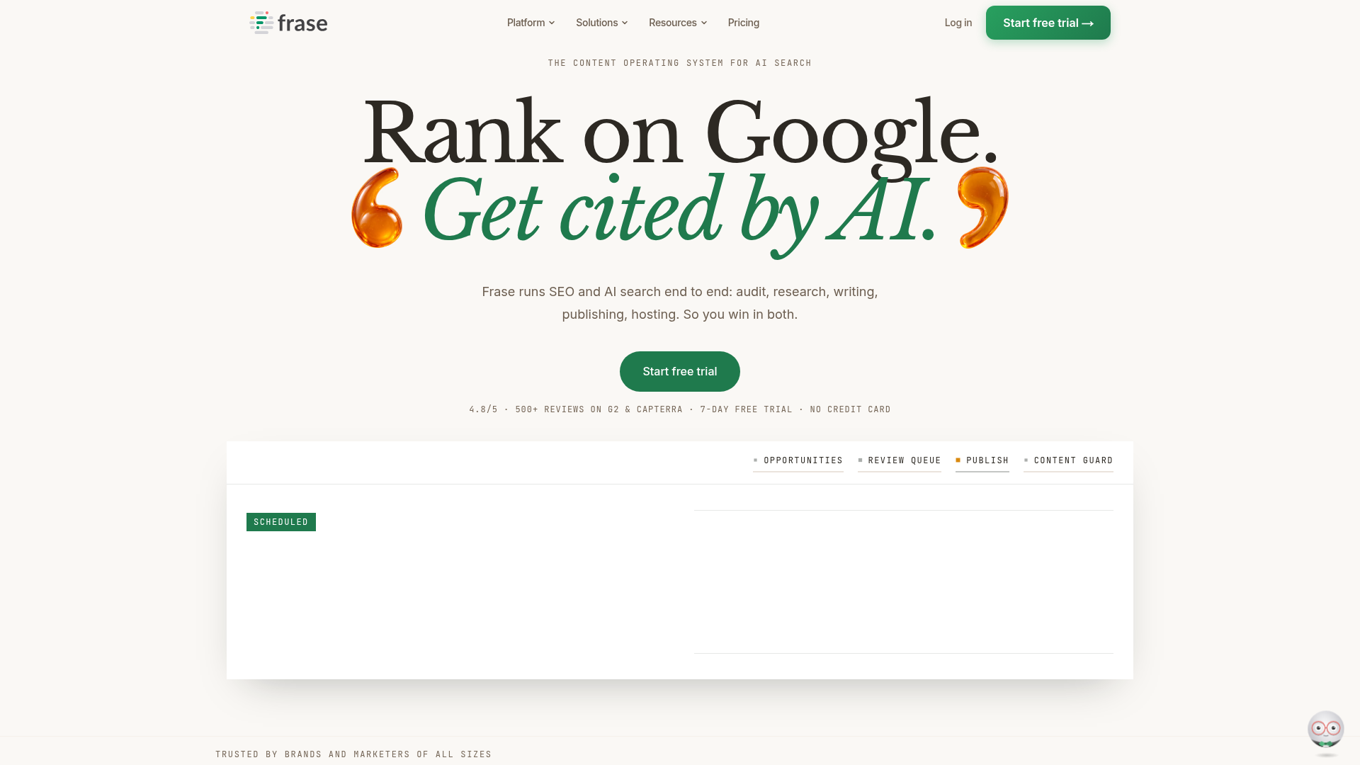 4. Frase Homepage