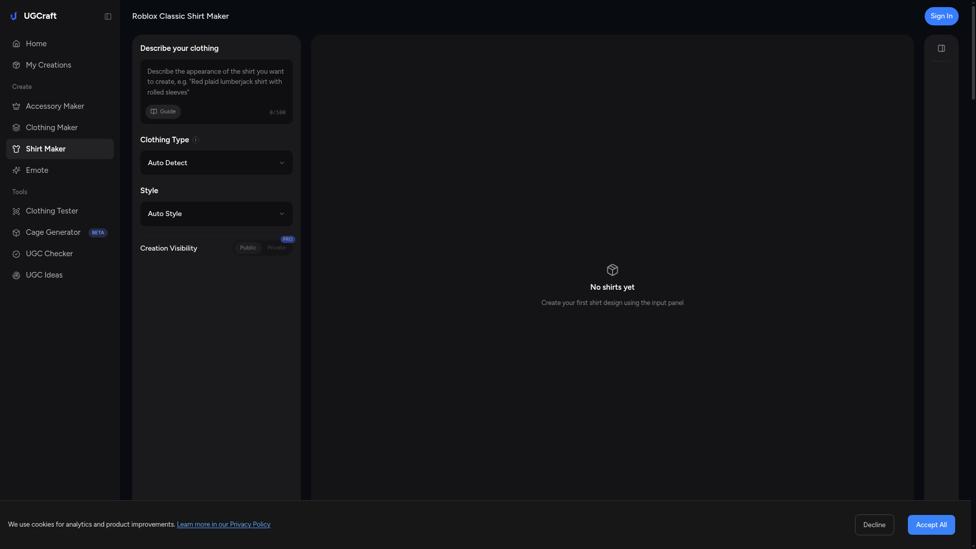 3. UGCraft Homepage
