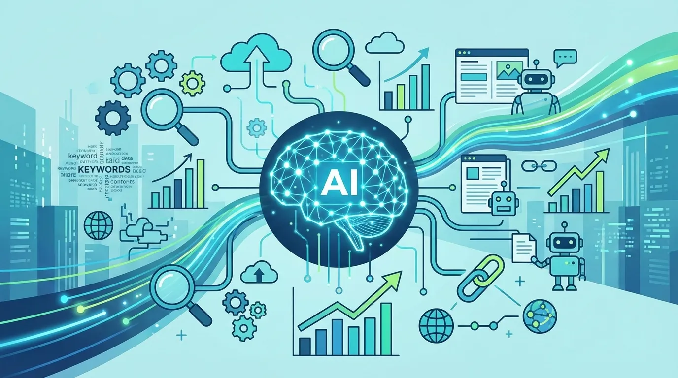 Visualisierung KI‑gestützte SEO‑Strategie