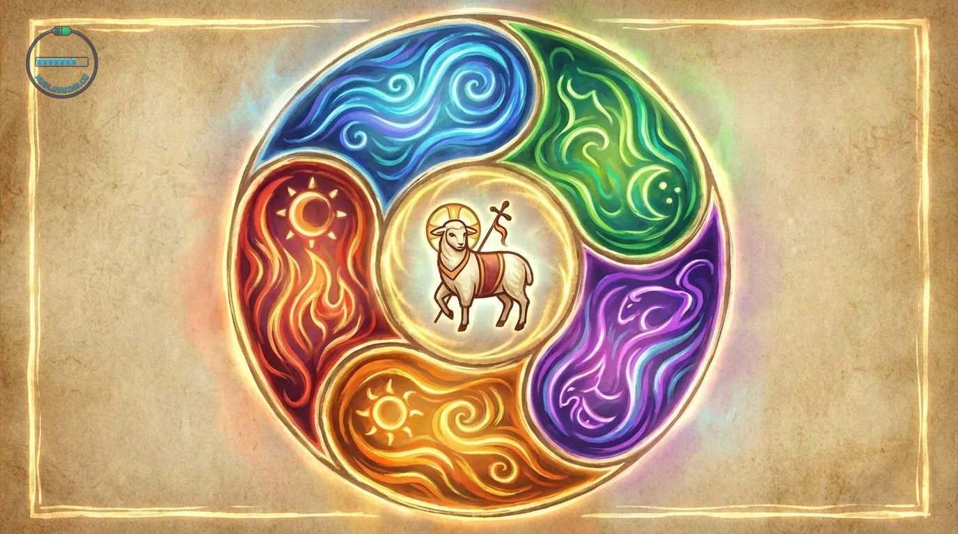 Cult of the Lamb doctrine wheel (watermarked)