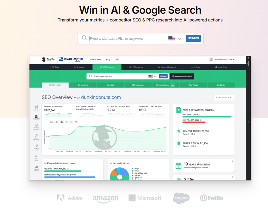 SpyFu alternative to Semrush