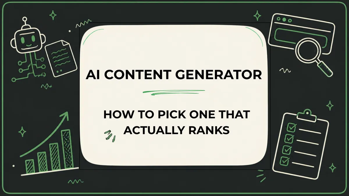 AI Content Generator: How to Pick One That Actually Ranks