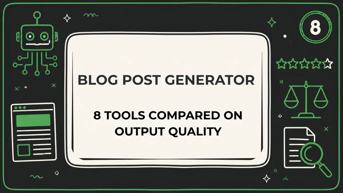 Blog Post Generator: 8 Tools Compared on Output Quality